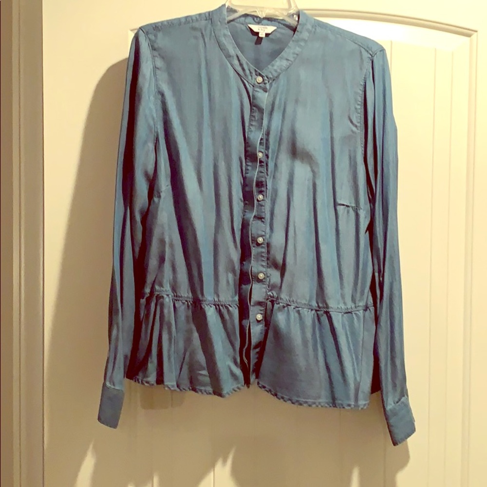 Blue Jean button up flowy shirt